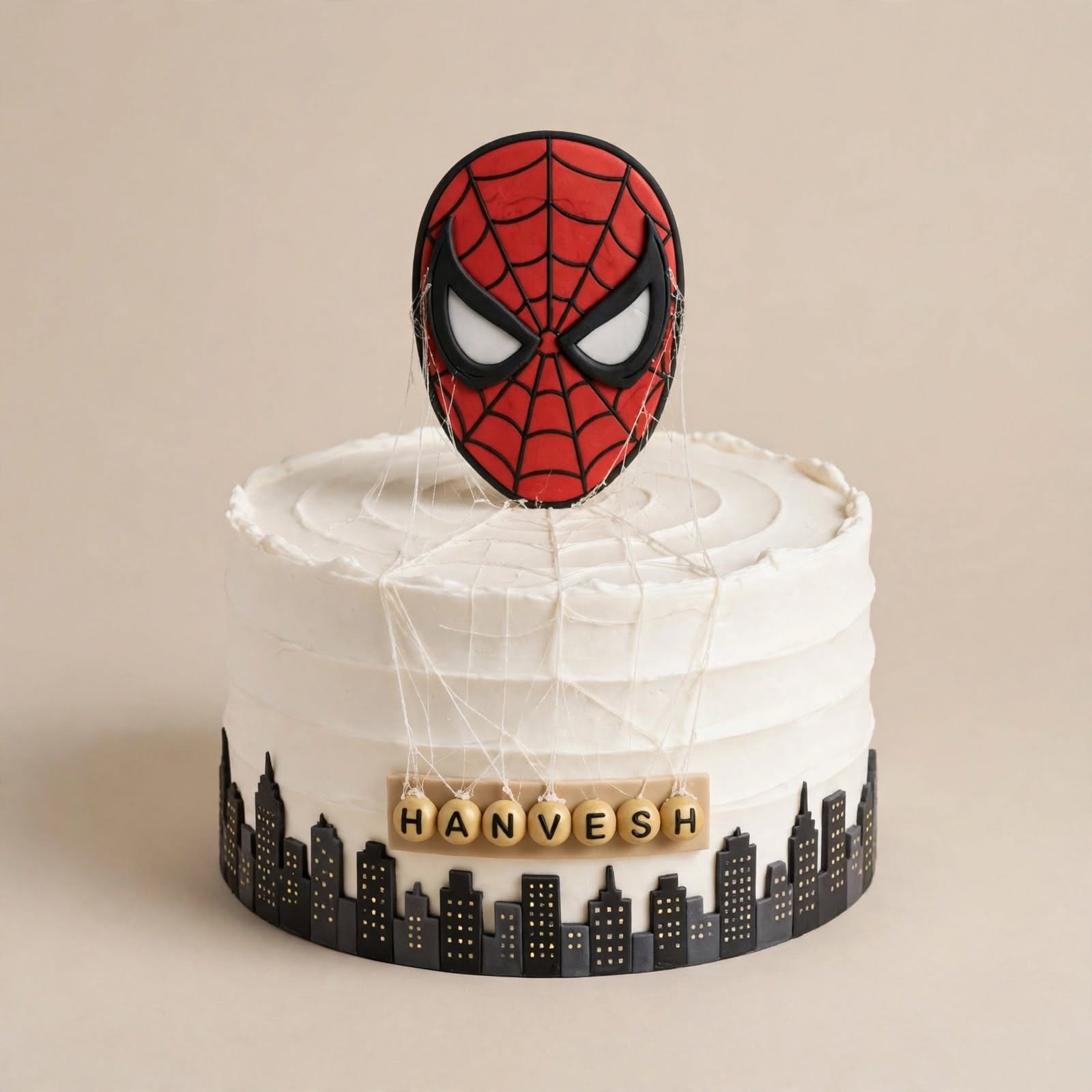 Spider-Man Web Theme Cake