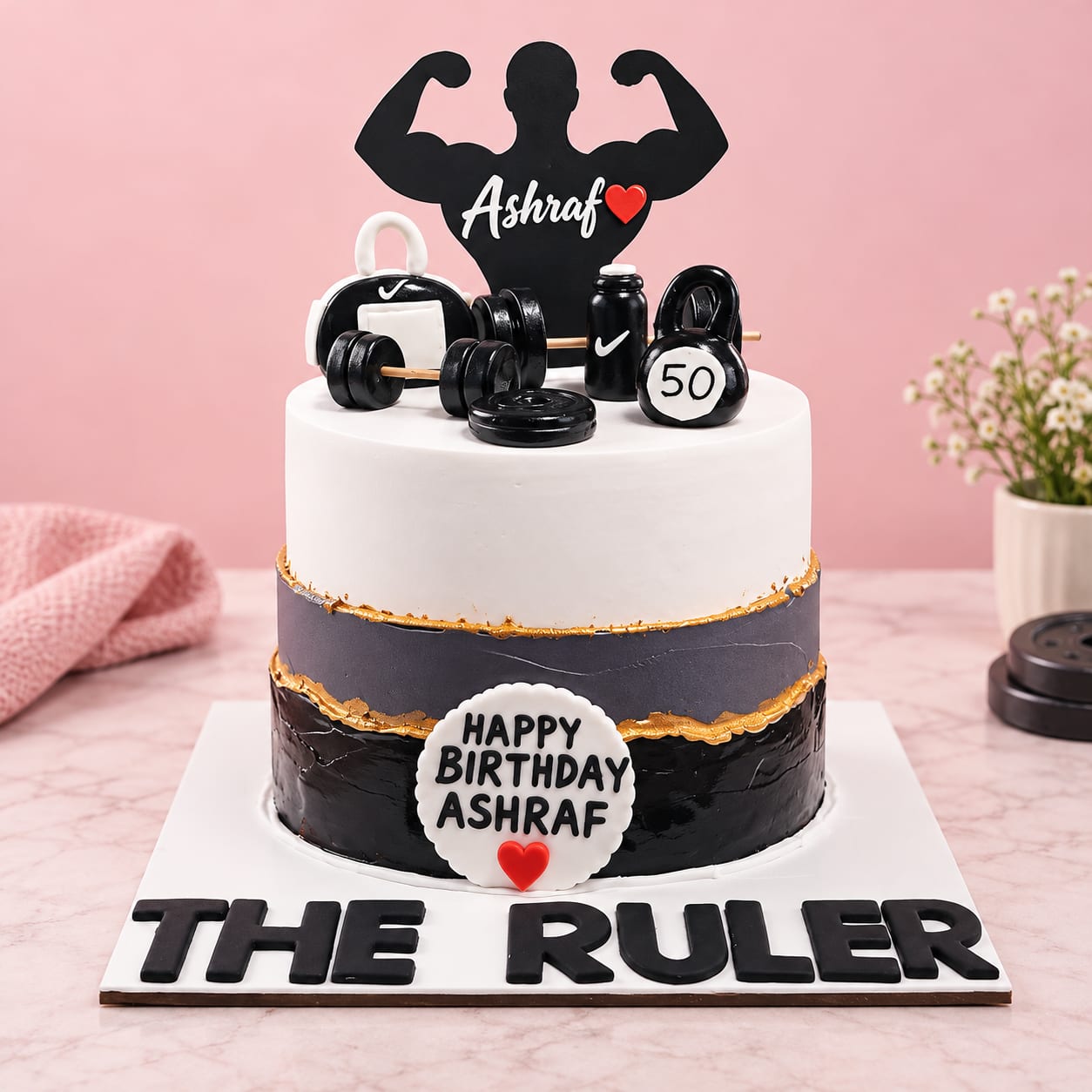 Gym Theme Birthday Cake
