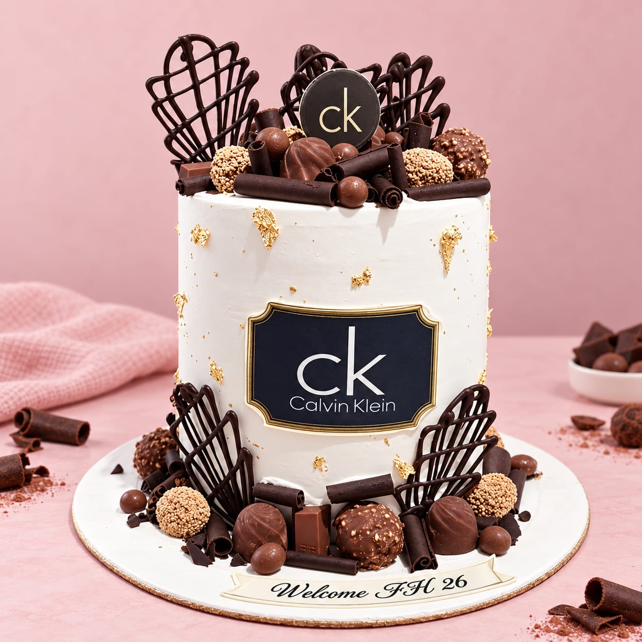 Luxury logo Theme Cake