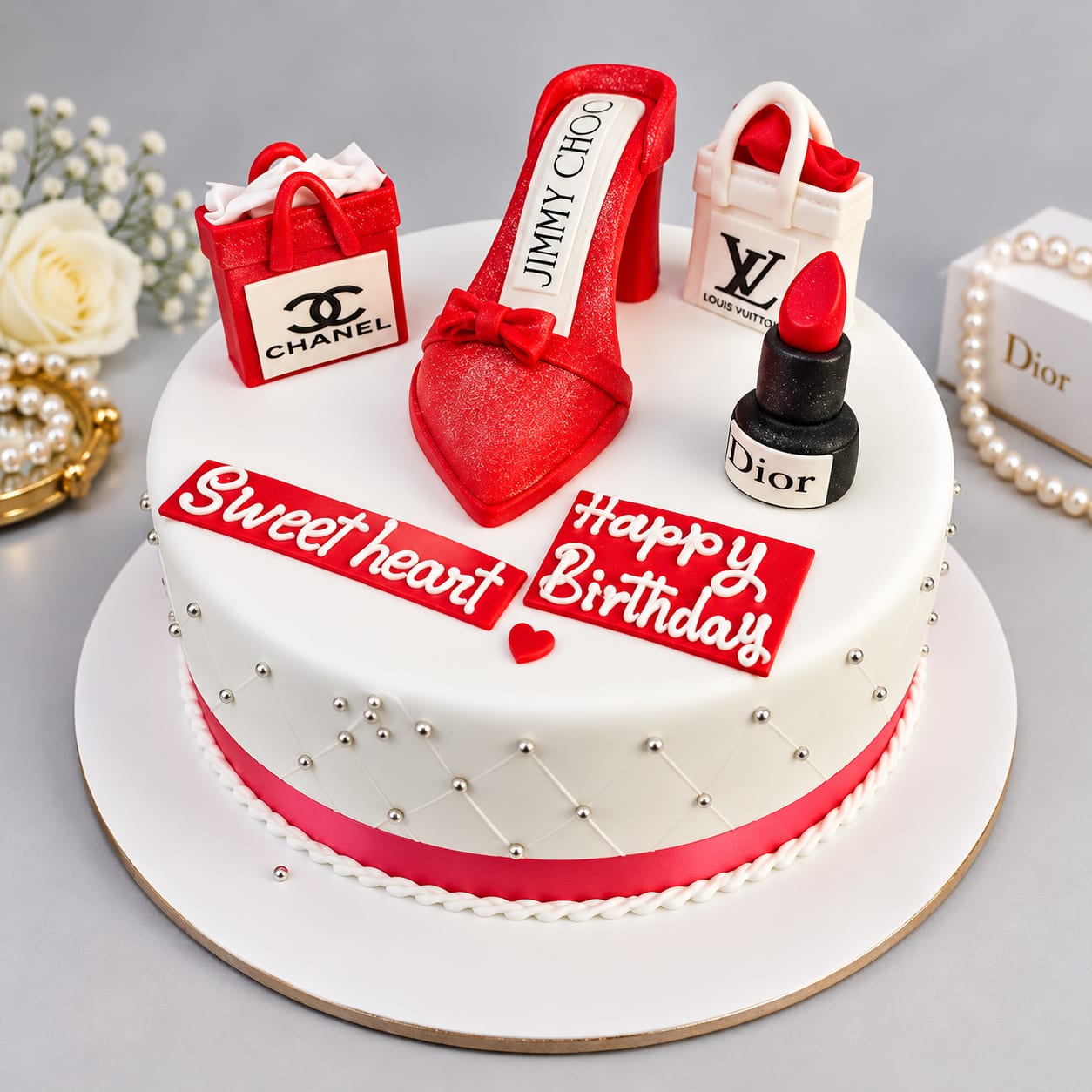 Luxury Fashion Theme Birthday Cake