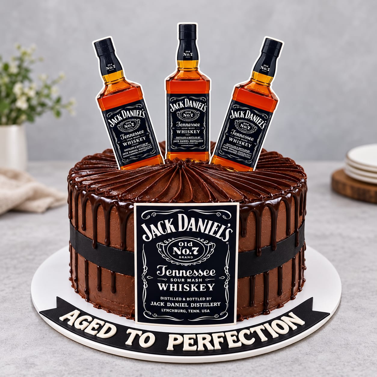 Jack Daniel's Whiskey Theme Cake