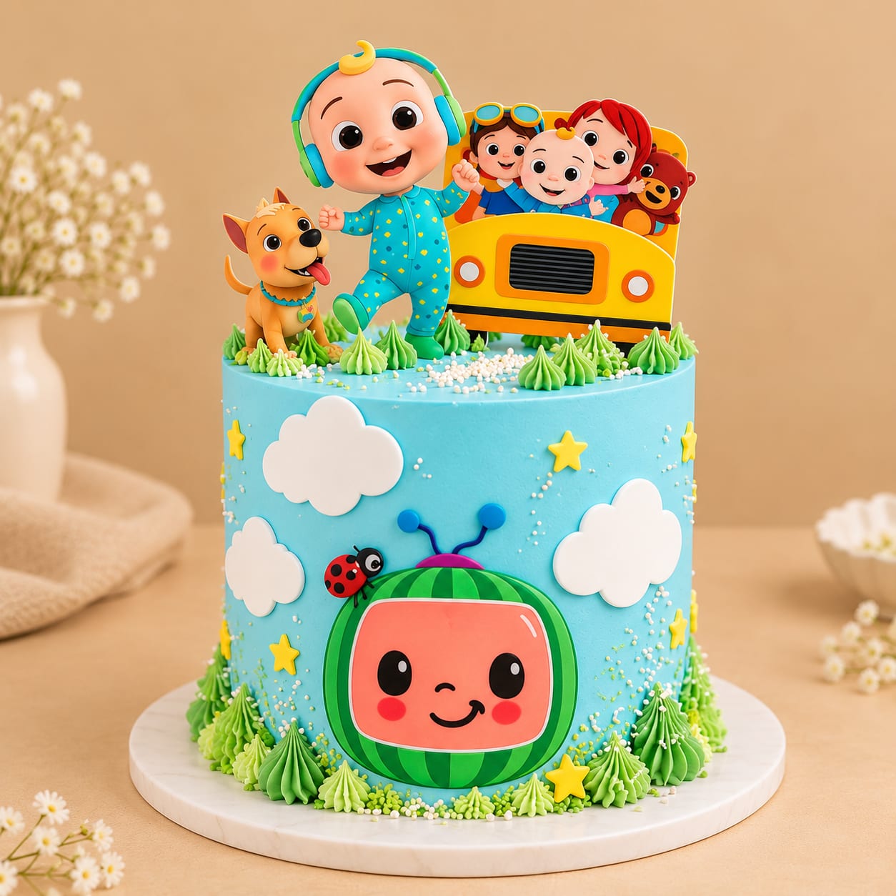 Cocomelon Kids Birthday Cake