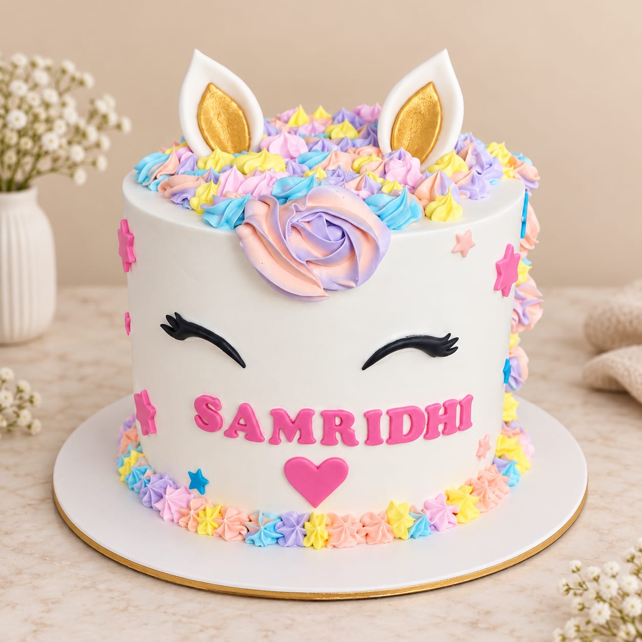 Baby Unicorn Birthday Cake