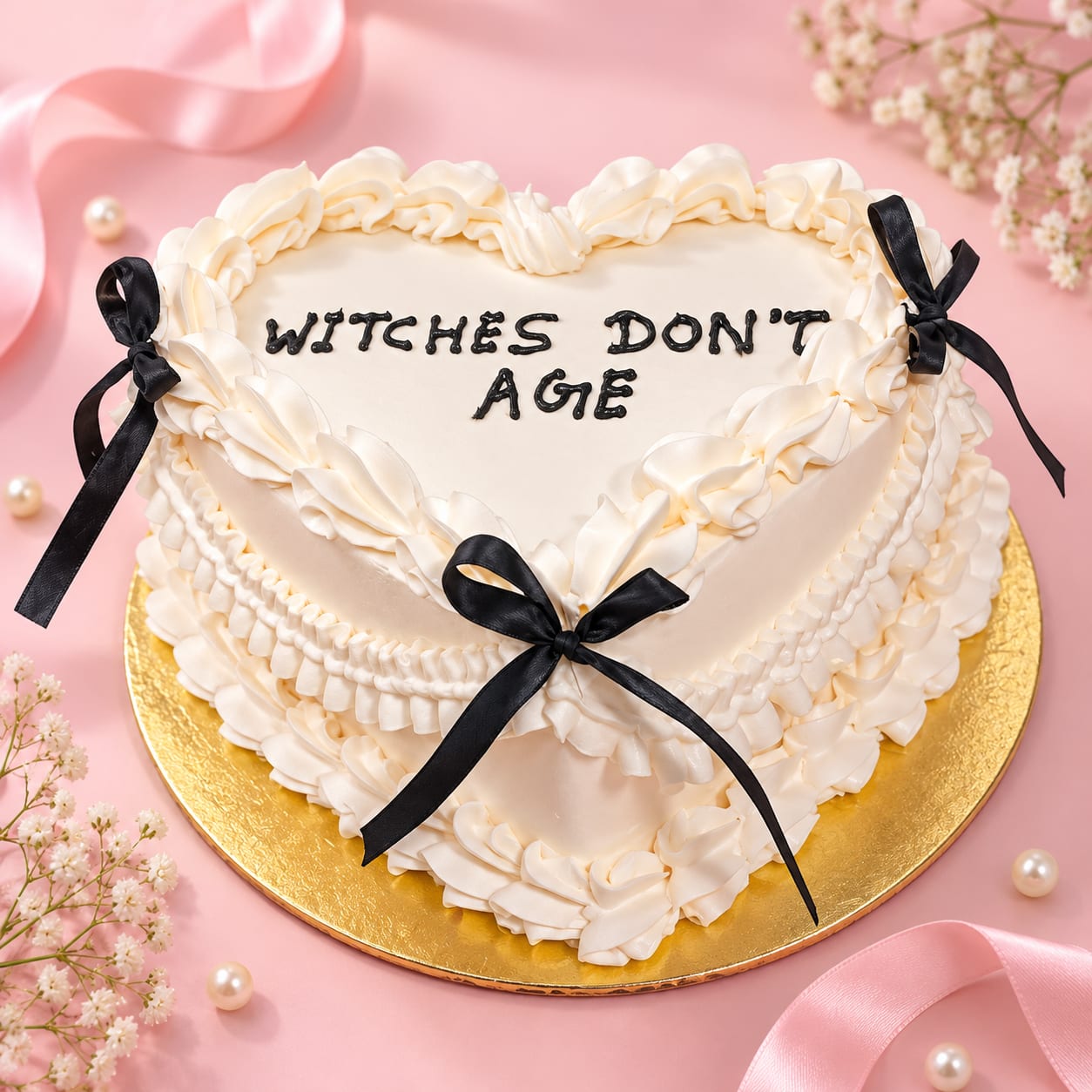 Vintage White Heart Cake