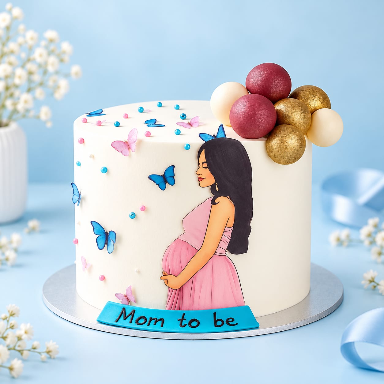 Mom to Be Baby Shower Cake