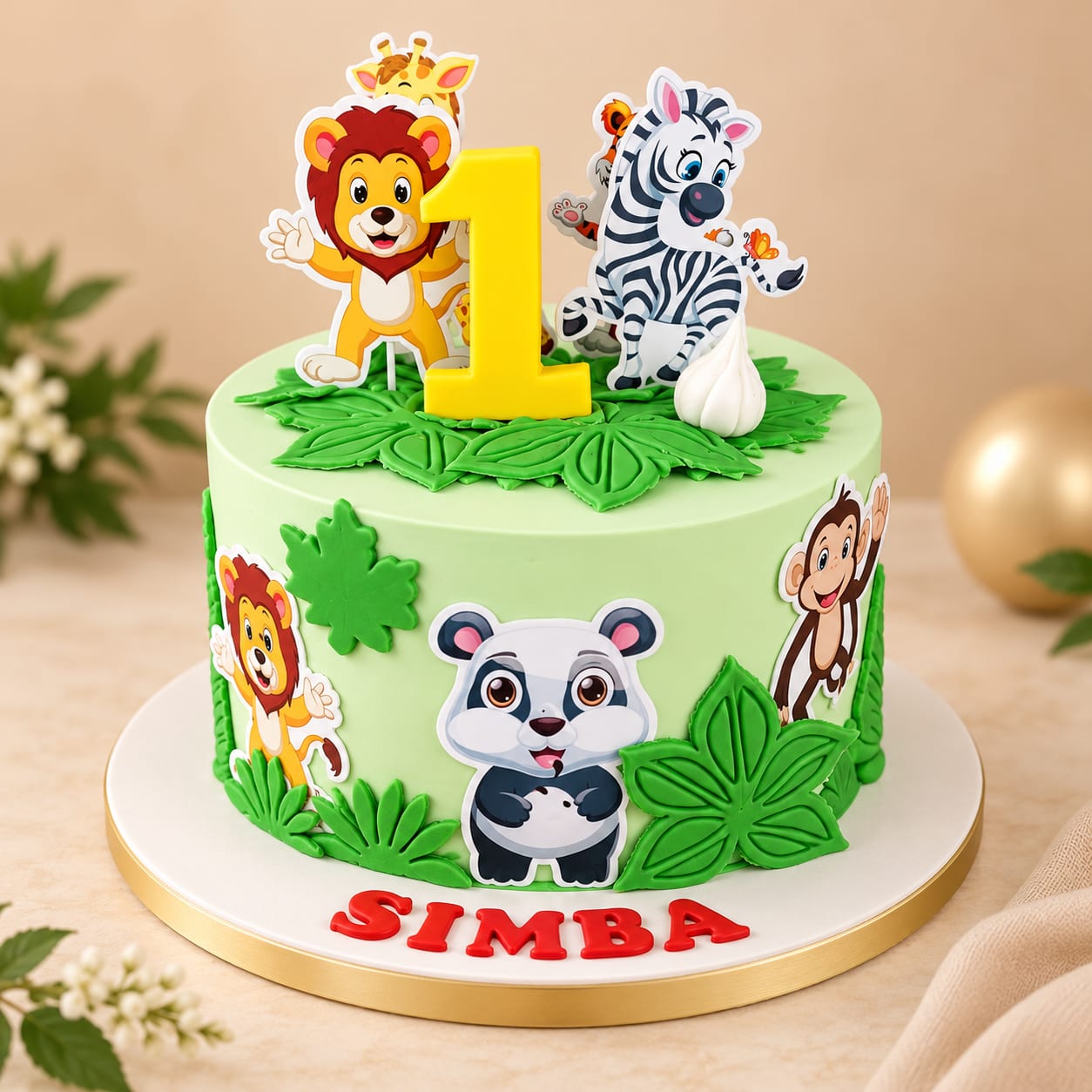 Jungle Theme Cake